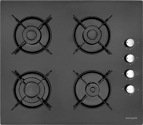 SİYAH CAM ANKASTRE OCAK EC-AH 1240 BG60 ENG