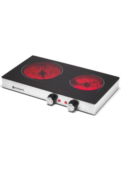SET ÜSTÜ İKİ GÖZLÜ VİTRO SERAMİK OCAK 2900 W 3 KADEMELİ