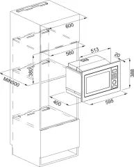 131.0391.304 - MIKRODALGA FRANKE FMW 250 CR2 G BK