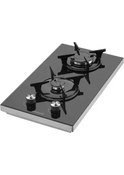 SET ÜSTÜ İKİ GÖZLÜ SİYAH CAM OCAK