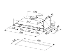 305.0545.462 - ASPİRATÖR INCA BOX FBI 931H X LED ANKASTRE