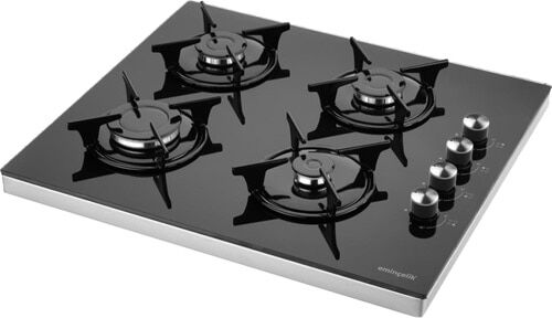 SET ÜSTÜ DÖRT GÖZLÜ SİYAH CAM OCAK