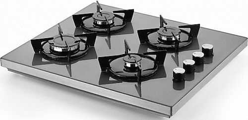 SET ÜSTÜ DÖRT GÖZLÜ GRİ CAM OCAK