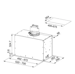 305.0665.365 - ASPİRATÖR FBFE BK MATT A70