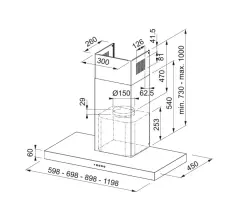 325.0599.546 - DAVLUMBAZ FORMAT FDF EG6 90 XS INOX 90 cm