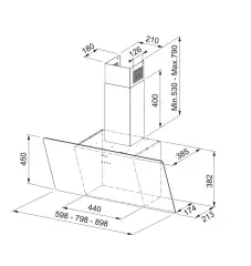110.0361.890 - DAVLUMBAZ FPJ 615 V BK A 60 CM SİYAH