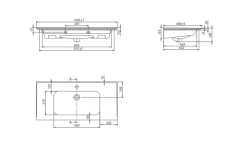 Blue Etajerli Lavabo 100x47 cm
