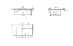 Blue Etajerli Lavabo 80x47 cm