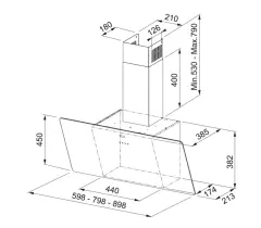 110.0361.907 - DAVLUMBAZ FPJ 915 V WH A 90 CM BEYAZ