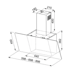330.0516.056 - DAVLUMBAZ FPJ V 615 V WH/SS A 60 CM BEYAZ