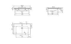 Blue Etajerli Lavabo 70x47 cm