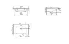 Blue Etajerli Lavabo 65x47 cm