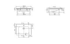 Blue Etajerli Lavabo 60x47 cm
