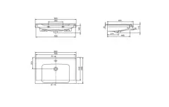 Anova Etajerli Lavabo 80x50 cm