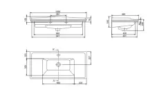 Kapadokya Etajerli Lavabo 100x48 cm