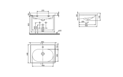Arya Etajerli Lavabo 60x45 cm