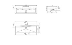 Elite Etajerli Lavabo 100x45 cm