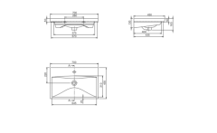 Elite Etajerli Lavabo 70x45 cm