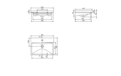 Elite Etajerli Lavabo 60x45 cm
