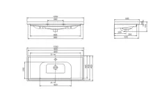 Frame Etajerli Lavabo
100x45 cm