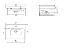 Frame Etajerli Lavabo
60x45 cm