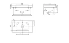 Frame Etajerli Lavabo
50x28 cm
(Sağdan Bataryalı)