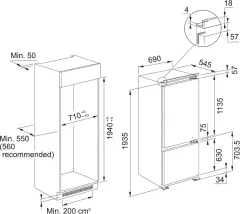 118.0705.155 - BUZDOLABI ANKASTRE FCB 400 TNF NE E