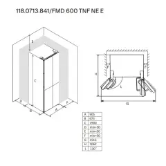 118.0713.841 - BUZDOLABI SOLO FMD 600 TNF NE E
