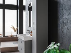 Sharp Etajerli Lavabo 120x48 cm
(Çift Hazneli Çift Batarya Delikli)