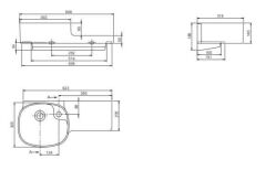 Sharp Etajerli Lavabo 50x30 cm