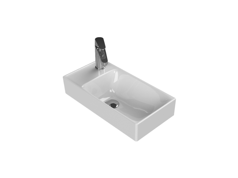 Sharp Etajerli Lavabo 50x25 cm
(Soldan Batarya Delikli)