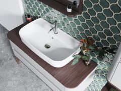 Aqua Tezgahüstü Lavabo 75x40 cm
(Duvara Sıfır Lavabo)