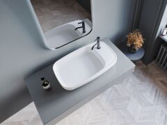 Nova Tezgahüstü Lavabo 70x42 cm
(Gizli Sifonlu)