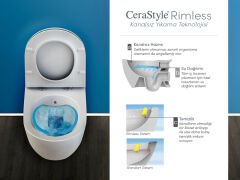 City Engelli Rimless Entegre Ara Musluklu Asma Klozet