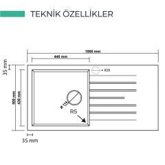 REAL STONE P015 LOADİKYA 50X100 XL GRANİT EVYE KREM