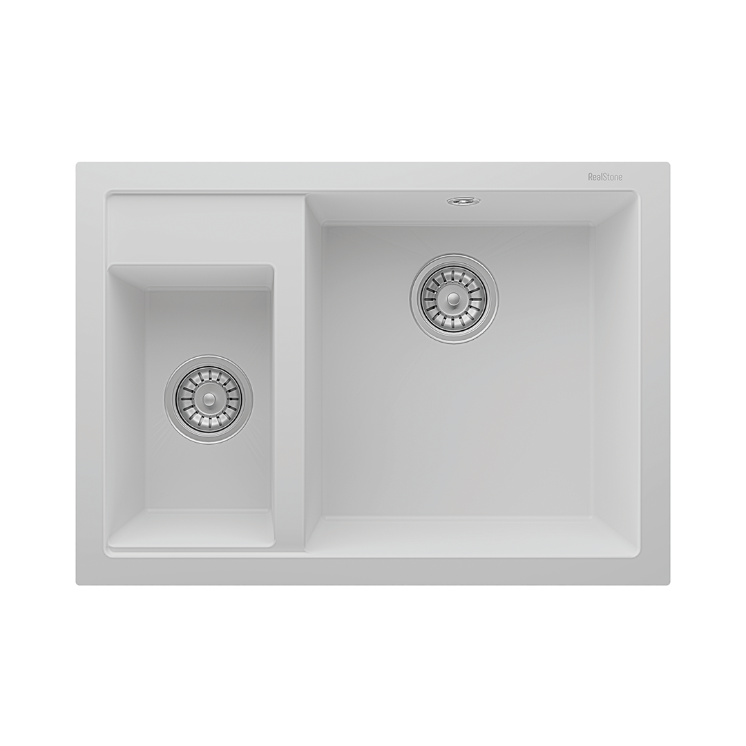 REAL STONE P016 1.5 GÖZ GRANİT EVYE BEYAZ