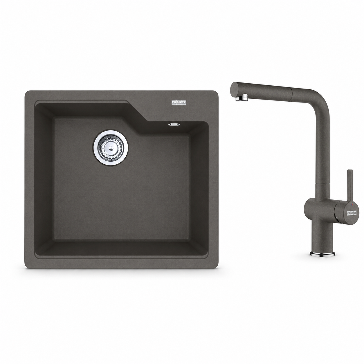 Franke Eviye Batarya Seti Urban UBG 610-50 + Active Plus Doccia 2.0 Slate Grey