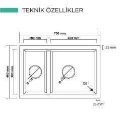 REAL STONE P018 GRANİT EVYE ANTRASİT