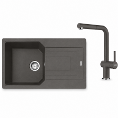 Franke Eviye Batarya Seti Urban UBG 611-86 + Active Plus Doccia 2.0 Slate Grey