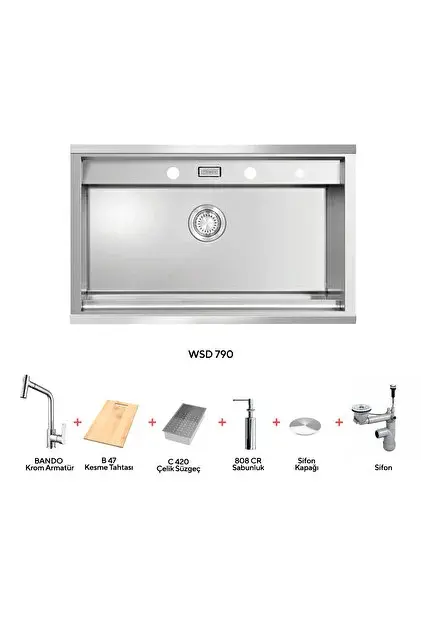 WORKSTATION WSD 790 Tezgah Üstü / Tezgaha Sıfır EVİYE SET