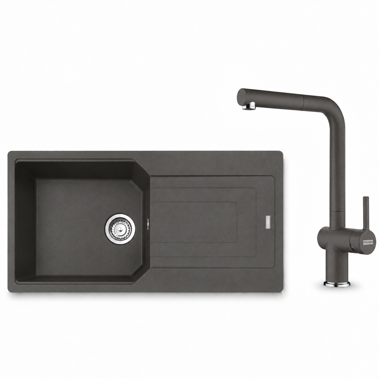Franke Eviye Batarya Seti Urban UBG 611-100 + Active Plus Doccia 2.0 Slate Grey