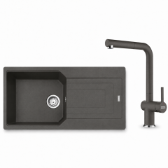 Franke Eviye Batarya Seti Urban UBG 611-100 + Active Plus Doccia 2.0 Slate Grey