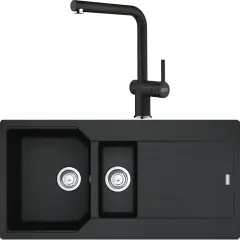 Franke Eviye Batarya Seti Urban UBG 651-100 + Active Plus Doccia 2.0 Nero