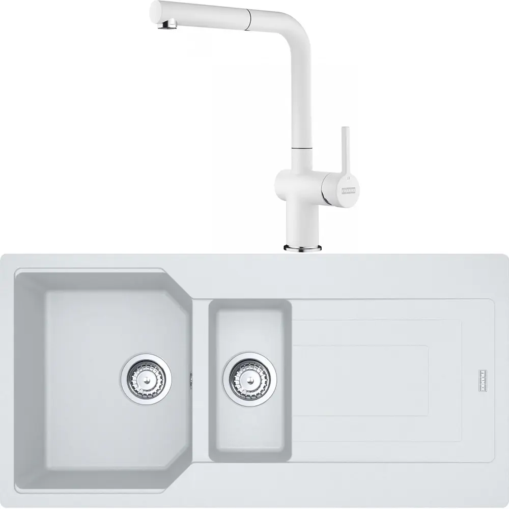 Franke Eviye Batarya Seti Urban UBG 651-100 + Active Plus Doccia 2.0 Bianco