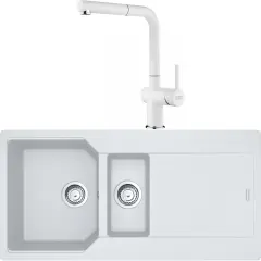 Franke Eviye Batarya Seti Urban UBG 651-100 + Active Plus Doccia 2.0 Bianco
