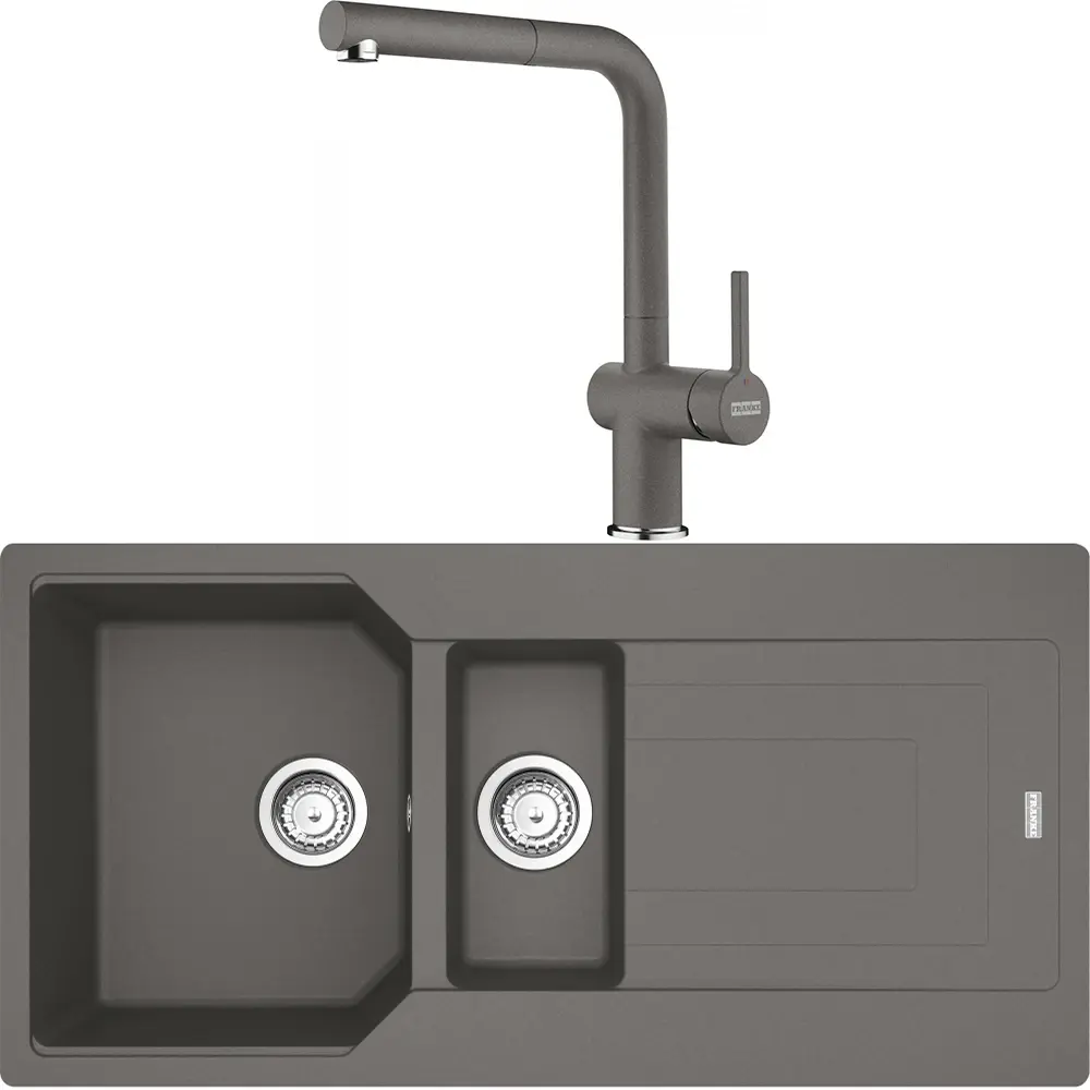 Franke Eviye Batarya Seti Urban UBG 651-100 + Active Plus Doccia 2.0 Stone Grey