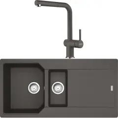 Franke Eviye Batarya Seti Urban UBG 651-100 + Active Plus Doccia 2.0 Slate Grey