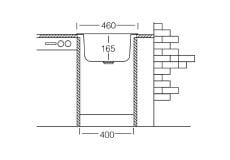 TEK GÖZLÜ ANKASTRE T.ÜSTÜ 46X48 EC-149 DEKORLU KROMEVYE