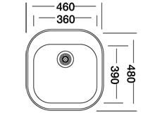 TEK GÖZLÜ ANKASTRE T.ÜSTÜ 46X48 EC-149 DEKORLU KROMEVYE