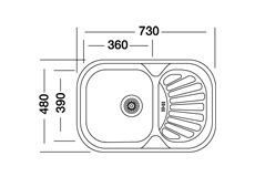 TEK GÖZLÜ DAMLALIKLI EC-151 DEKORLU 48X73 KROMEVYE